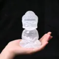Figurine Bouddha Bébé en Sélénite Blanche Pierre Guérison Décoration Maison Cadeau - Bébé Bouddha en Gypse