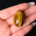 Natural tiger eye crystal egg gemstone polished smooth pocket stone home decor ornament. - Tiger's Eye