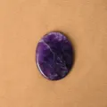 Natural Purple Crystal Palm Stone Anxiety Relief Worry Stone Polished Pocket Gemstone - Amethyst