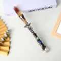 Baguette magique en cristal rétro faite à la main sceptre de cristal rituel de sorcier accessoire - Style de Pilier en Fluorite