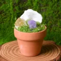 Crystal Mineral Potted Plant Desktop Decor Natural Quartz Amethyst Citrine Pot Ornaments - Style 7