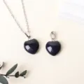 Kolie me kardi apo mple ammopetra kai mini akesouar gia xeiropoiita kosmimata dimofili. - Μπλε ψαμμίτης