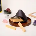 Retro Keramik Kamin Weihrauchbrenner Set mit Palo Santo Holz und Kristall Edelstein Dekor. - Aromatherapie-Ofen + Salbei + 2 Stk. Heiliges Holz