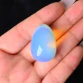 Blue Opalite Crystal Egg Ornament 30x20mm Gemstone Pocket Healing Stone Decor Variant Item - Opal
