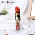 Mini botella de los deseos de cristal de jaspe rojo adorno de piedra natural chic - Jaspe Rojo