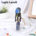 Botella de deriva de piedra de cristal de lapislázuli natural mini adorno de cristal - Sodalita Azul