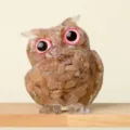 Natural crystal crushed stone resin owl figurine decorative ornament for home desk decor. - Sunstone