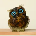 Crystal stone resin owl figurine home desktop decor creative animal ornament craft gift - Tiger's Eye