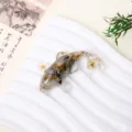 Crystal gravel koi resin fish ornament, decorative fish figurine for car or desk. - Labradorite