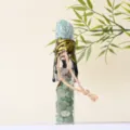 Natural green crystal raw stone wishing bottle energy magic bottle craft ornament - Green Aventurine Raw Stone Bottle
