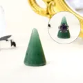 Porte-bague conique en cristal naturel aventurine verte support de presentation - Aventurine Verte