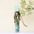 Natural crystal wishing bottle raw stone energy bottle handmade magic craft ornament sku display - Amazonite Raw Stone Bottle