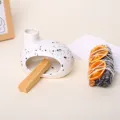 Keramik Palo Santo Halter Weihrauch Brenner Schale Set mit Salbei und Orangen Deko Set - Aromatherapie-Ofen + 2 Stk. Heiliges Holz