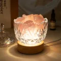 Lampada Diffusore di Aroma di Pietra di Sale di Cristallo USB Luce Notturna Regalo - Cristallo Rosa / Olio di Sakura