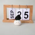 Cute crystal rough stone little bean figurine desktop decoration companion for office desk. - Obsidian