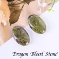 Natural crystal dragon blood stone palm stones polished oval pocket crystals for massage spa - Dragon Blood Stone