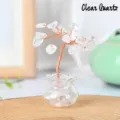 Heldere kwarts kristal boom miniatuur geld boom bureau decoratie variant weergave - Bergkristal