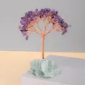 Kristall Lebensbaum Geldbaum Amethyst Steine Grüne Fluorit Basis Büro Heim Tisch Dekoration - Amethyst (Grüne Fluorit Basis)