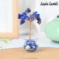 Mini lapis lazuli kristal geldboom beeldje edelsteen koperdraad diy bureau thuis decor ornament - Lapis Lazuli