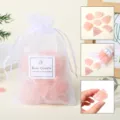 Natural raw rose quartz crystals in white organza gift bag rough stone healing decor - Rose Quartz Raw Stone Gift Bag