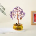Arbre d'argent en cristal d'améthyste naturelle Feng Shui décoration de bureau maison - S