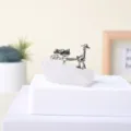 Figura de Minero de Cristal Piedra Bruta de Cuarzo Natural Espécimen Decoración Hecha Mano - Cristal Blanco Minero
