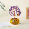 Arbre à argent en cristal d'améthyste naturelle Feng Shui décoration de bureau maison - L
