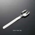 Stainless steel children fork detail view, cute koala pattern, safe tableware for baby feeding. - Koala Fork / 15.7cmx3.2cm