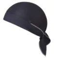 Atmungsaktives schwarzes Radsport-Kappendetail, Outdoor-Piratentuch mit weißer Naht. - Einheitsgröße / Schwarz
