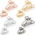 Set di mollette per capelli in metallo, finitura lucida e accessori di styling. - Set 8 / 8 Pezzi/Confezione
