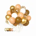 30pcs balloon arch kit latex metallic confetti balloons for birthday party decoration - Nude White Khaki Gold Sequin Combination (Set Three) / 30 Pieces
