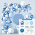 Blauw en wit ballonboog set 116 stuks verjaardag feest huwelijk decoratie benodigdheden - Blauwe Ballon Set