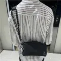 Borsa a tracolla nera in tela alla moda per uomo e donna borsa casual da viaggio - Nero