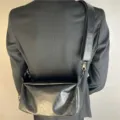 Borsa a tracolla da uomo in pelle nera stile retro giapponese borsa a spalla casual - Nero