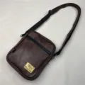 Borsa a tracolla verticale alla moda per uomo e donna, borsa casual in pelle PU per l'uso quotidiano. - 5 Pollici / Marrone scuro