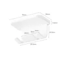 Witte muurgemonteerde dubbele haak badkamer opberghouder compacte maat praktisch huishoud accessoire - 2-Slot Tandenborstelhouder / Wit