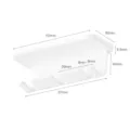 Witte plastic badkamer hangende haak houder opslag rek met nauwkeurige afmeting specificaties. - 3-Slot Tandenborstelhouder / Wit