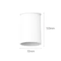 Wit cilindrisch productbehuizing vervangend onderdeel met 103mm hoogte en 72mm diameter. - Magnetische Mondwaterbeker / Wit