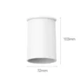 Witte cilindrische badkamer bekerhouder organizer met afmeting 103x72mm voor thuisgebruik. - Magnetische Mondwaterbeker / Lichtgrijs