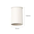 Witte cilindrische tandenborstelhouder of vervangingsbeker met afmeting 103x72mm. - Magnetische Mondwaterbeker / Licht kaki