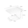 Witte kunststof wandmontage tandpasta houder badkamer accessoire opbergplank opslag - Scheermeshouder / Wit