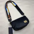 Moderna Borsa a Tracolla Casual Uomo Donna Stile Giapponese con Ampia Tracolla Nera - Nero (20)