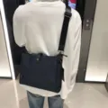 Bolso bandolera de nylon para hombre bolsa cruzada casual para trabajo y escuela - Azul