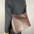 Uomo Marrone Casual Grande Capacità Borsa a Tracolla Crossbody Tote Borsa Vista Principale - Marrone scuro