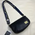 Men's casual black crossbody bag with wide strap, stylish daily shoulder bag for men - Black (33)