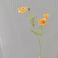 Artificial orange cosmos flower stem faux daisy simulation floral for home decor DIY crafts - Orange