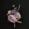 Paarse bruidegom boutonniere kunstbloem voor pak revers bloem huwelijk feest business gast - Corsage