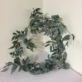Artificial willow leaf vine garland green plant for home wedding decor and floral arrangement. - Grey Green (Regular)