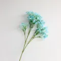 Single branch blue artificial gypsophila flower for photography and home decoration use. - Blue