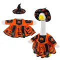 Halloween porch goose costume outfit, witch hat and pumpkin dress for 23 inch lawn goose decor. - Pumpkin Witch Hat Set